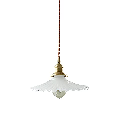 Lumière de salle à manger en verre de jade blanc et suspension réglable E27 salon