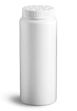 24 Count Empty Powder Bottles with Sifter Caps, 6 Ounce White HDPE Cosmetic Powder Bottles with Sifters by SKS Bottle & Packaging, for Body Powders, Powdered Cosmetics, Craft Supplies, Cleaners