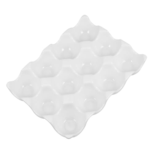 Boîte à œufs en céramique SHINEOFI anti-choc 12 places lavable au lave-vaisselle