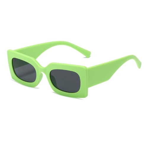 Lunettes de soleil rectangulaires rétro à verres dégradés UV400 au design bicolore tendance