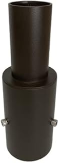 Adapter Tenon for 3 Inch Light Pole,Top Pole Tenon with 2 3/8" Slip Fit Mount,Round Pole Bracket Tenon Adapter for Led Parking Lot Lights Led Shoe Box Led Street Light,Heavy Duty Steel and Dark Brown