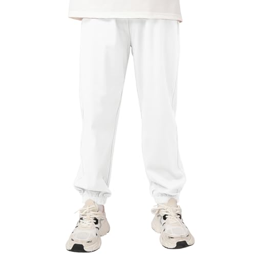 Boys Girls 100% Cotton Lightweight Pants Pull On Joggers Active Pants for Kids