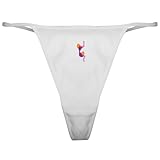 CafePress Feminist Bra Burning Fire Classic Thong Underwear, Funny Womens Panties White