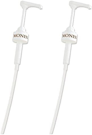 Monin 10ml Pump. Compatible with 700ml Glass MONIN Syrup bottles for Easy Use. Use 2 Pumps for Coffee, 3 Pumps for Frappes, 1-2 Pumps for Cocktails (Pack of 2), White