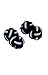Silk Knot Cufflinks - Gift set 5 pairs - Mixed Blue, Pink, Black, Green or Yellow