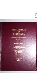 Hardcover McCormick on Evidence: Chapters 1-20 Book