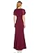 Adrianna Papell Women's Chiffon and Crepe Cascade Mermaid Gown, Bright Burgundy, 8