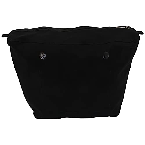 Yeruvce Insertion de Toile Solide ImperméAble Doublure IntéRieure Insertion de Poche à GlissièRe pour Sac à Main O Sac O Sac Noir