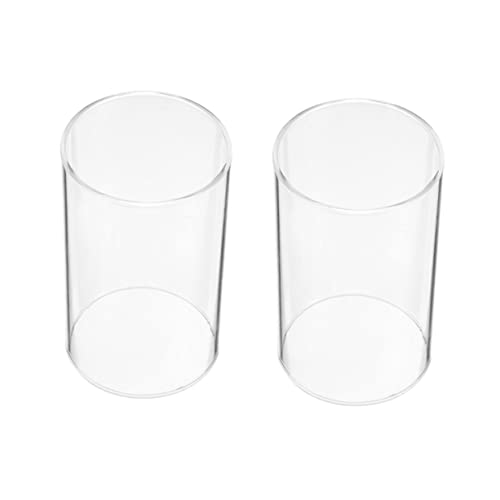 2pcs Candle Shade Glass Hurricane Decorative Glass Cloche Glass Dome Candle Holder Desktop Candle Cover Home Accessory Transparent Candle Cover Candle Supply Household Candle Cover