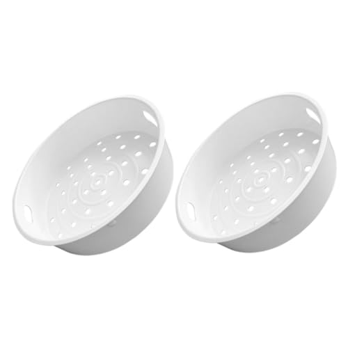 Hemobllo 2 Piezas Cesta de Vapor de Plástico Resistente de Bandeja para Cocinar al Vapor Verduras Mariscos y Arroz para Olla Arrocera Eléctrica