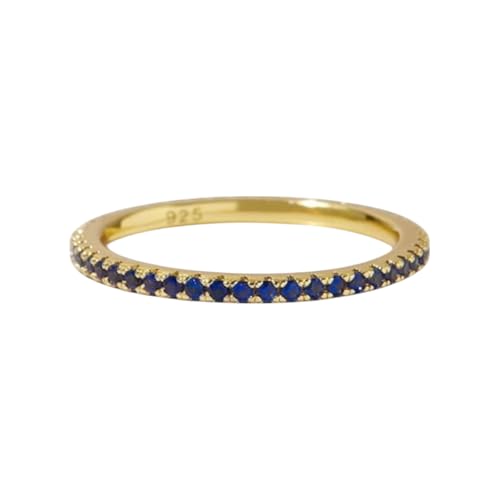 Vintage Blue Sapphire Bridal Stacking Matching Band 14K Yellow Gold