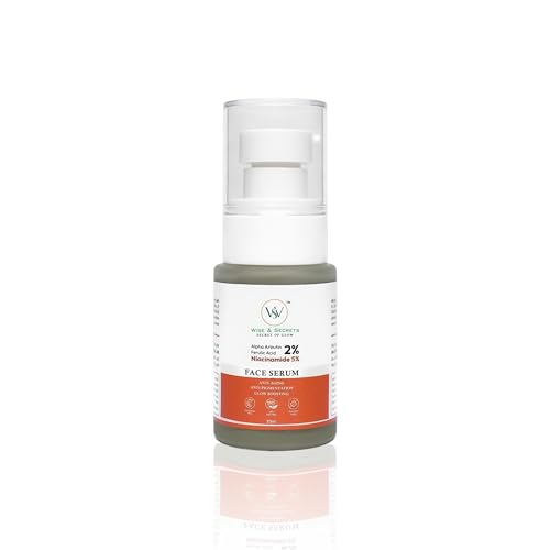 Image of WISE & SECRETS Alpha Arbutin2% Face Serum for Pigmentation | Dark Spots Removal | Anti-pigmentation Face Serum with Hyaluronic Acid to Remove Blemishes