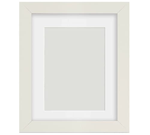 Alison Kingsgate White 12x10 Inch Mount Frame for 10 x 8 Inches Image, Along Clear Perspex Front to Hang Portrait or Landscape (12x10 For 10x8 Image Size, White)
