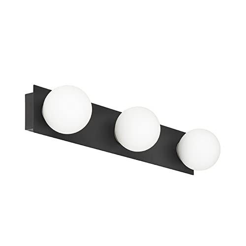 Applique murale 3 lumières L 480 mm Noir Moderne éclairage extérieur
