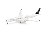 Herpa model samolotu Thai Airways Airbus A350-900 „Star Alliance”, miniatura w skali 1:500, model kolekcjonerski, bez podstawki, metal