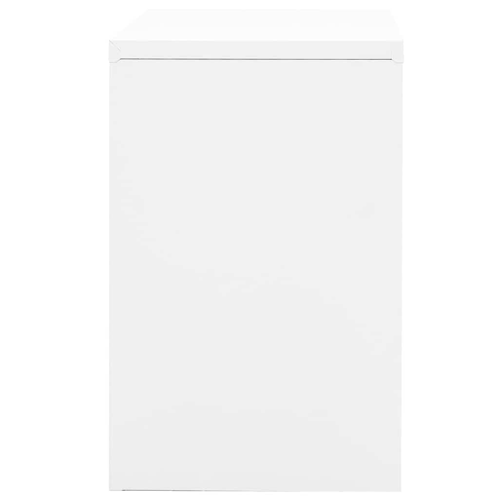 Hothingwell Raccoglitore bianco 90x46x72,5 cm Acciaio 2 Cassetti con