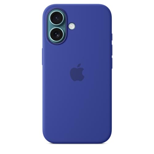 Image of Apple iPhone 16 Silicone Case with MagSafe and Camera Control: Lightweight Phone Case, Wireless Charging Compatible, Smooth Matte Finish; Ultramarine