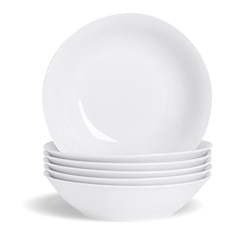 Set of 6 White Pasta Bowls by Argon Cover