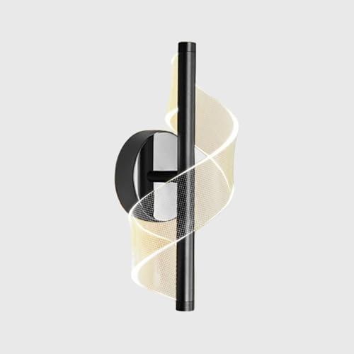 Lámparas de pared LED modernas de 12W 3000K: aplique ultrafino negro para salón y pasillo
