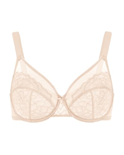 Image of HSIA Minimizer Bras for Women Enchante Full Coverage Underwire Bras Plus Size Lifting Floral Lace Bra for Heavy Breast