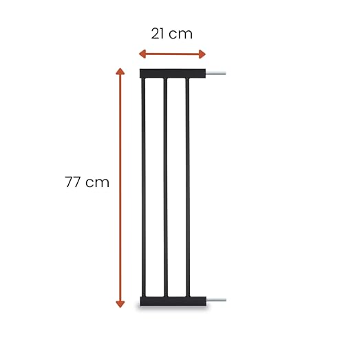 hauck 21cm Verlängerung, Schwarz - Kompatibel mit Kinderschutzgitter Clear Step 2, Open N Stop 2, Autoclose N Stop 2 - Ohne Bohren, Tür- & Treppenschutzgitter Zubehör