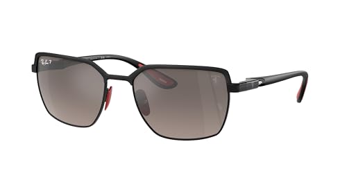 Ray-Ban RB3743M Sunglasses Bundle: RB 3743M F1035J Matte Black On Black Grey Mir and Universal Anti-slip Silicone Leash