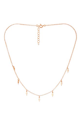 Córdoba Jewels | Gargantilla en Plata de Ley 925 bañada en Oro Rosa con diseño Rayos Rose Gold