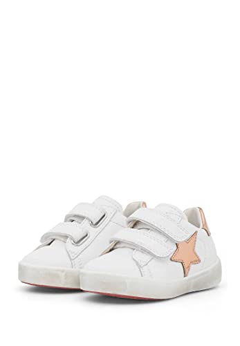 Sneaker avec empiècement étoile miroitant et scratchs faciles