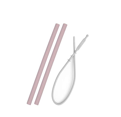 Minikoioi Flexi Straws Pink + Silicone Brush