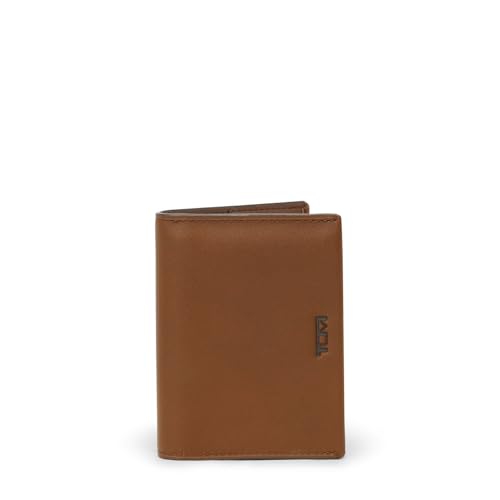 Image of TUMI - Nassau L-Fold - Card Holder Wallet for Men & Women - With ID Window - Nappa Leather Material - Cognac