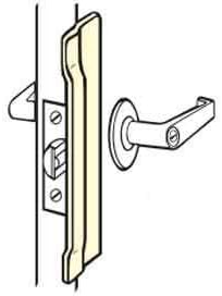 Don-Jo NLP-206 12 Gauge Steel Narrow Commercial Type Latch Protector, Silver Coated, 1-1/2" Width x 6" Height, for Outswinging Doors (Pack of 10)