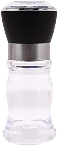 TONZN 2en1 Assaisonnement Manuel Poivre Poli Outil de Cuisine Accessoires de Cuisine-Moulin à Sel Brun Moulin à Chili Moulin à Sel Moulin à Sel et Moulin à Poivre