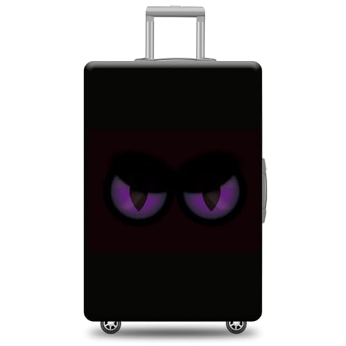 Luggage Protector Black Suitcase Cover Purple Eyes Washable Travel Baggage Covers Fit 25-28 Inch Luggage Style 1