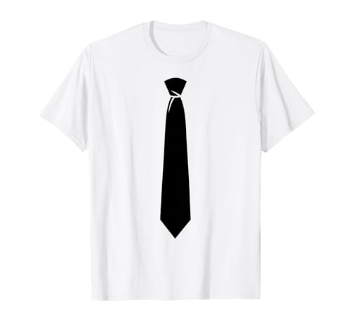 Black Tie Costume Shirt Adult Men Women Kids Tie Costume T-Shirt
