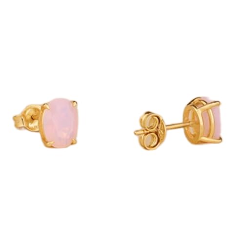 Boucles d'oreilles opale rose pour un style minimaliste au quotidien