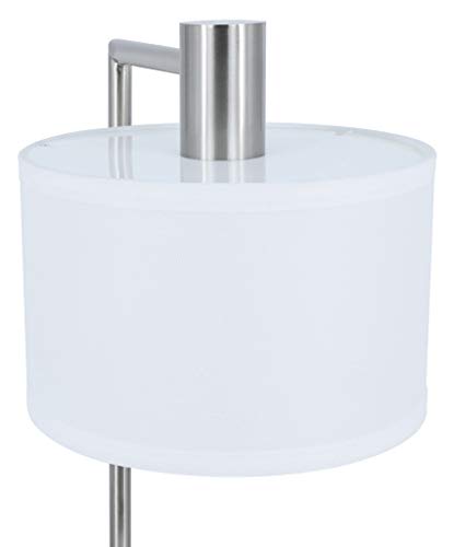 Xinbei Lighting Table Lamp Usb Desk Lamp With Fabric Shade, Modern Bedside Iron Lamp Brushed Nickel Finish For Bedroom Living Room & Office Xb-Tl1230-Bn #TOP6