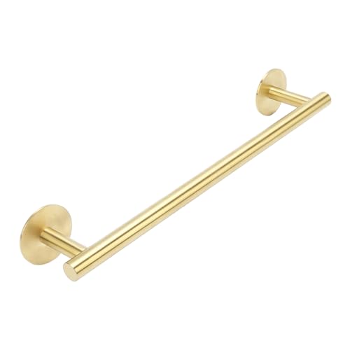 3M Self-Adhesive Brushed Gold Towel Bar No Drill Bathroom Kitchen Hand Wall Mount Towel Holders 304 Stainless Steel Towel Hanger for Bathroom Hand Towel Rack AcGlbauric