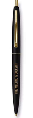 Snarky Boss Lady Pen Set In Brilliant Multicolor - Set Of 6 Refillable Black Ink Ballpoint Click Clic Pens #TOP3