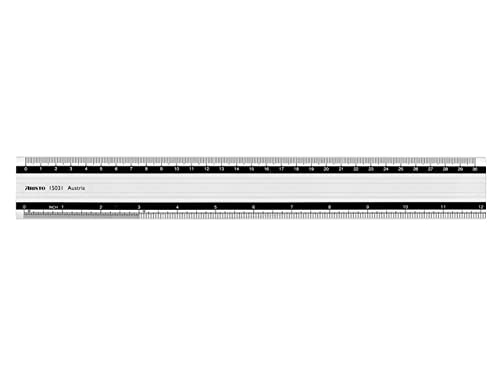 Preisvergleich Produktbild GEOtec Alu-Lineal 30 cm, mm-Teilung, mit Gummiauflage