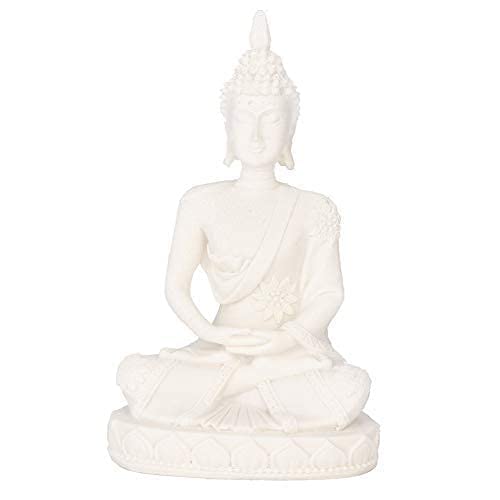 AUNMAS Estatua de Buda, pequeño Oro meditando Sentado Talla estatuilla Escultura Artesanal para la decoración de Oficina en casa Mesa de Ornamento(2#)