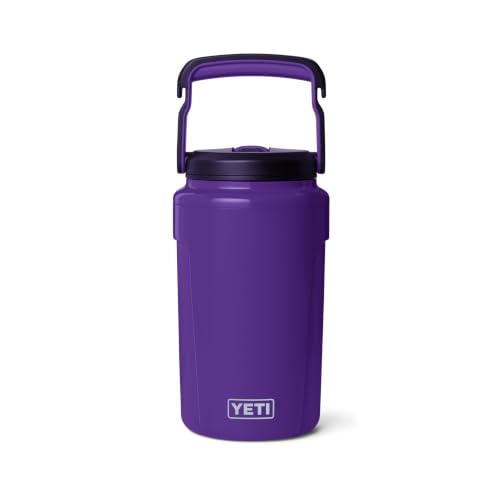 Image of YETI Silo Half Gallon Insulated Straw Cap Water Jug - Leakproof, Lightweight Sports Bottle with Fence Hook Handle - Keeps Drinks Ice-Cold - Ideal for Gym, Sports & Tournaments, Pace Purple