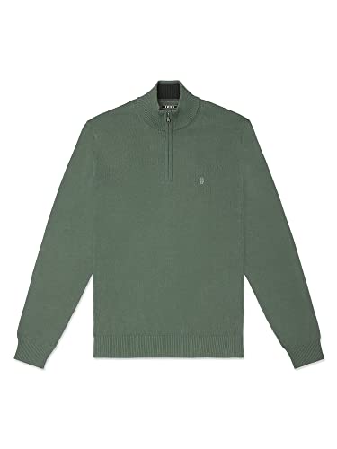 Izod Men's Classics Long Sleeve Quarter Zip Lightweight Pullover Sweater, Cilantro, Small #TOP2