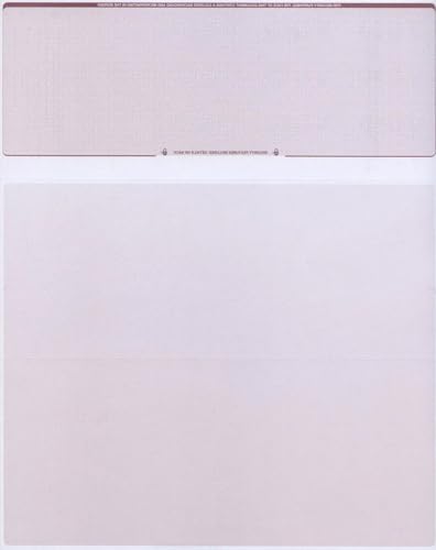 for 50 Blank Check Stock Paper - Check on Top - Burgundy Diamond