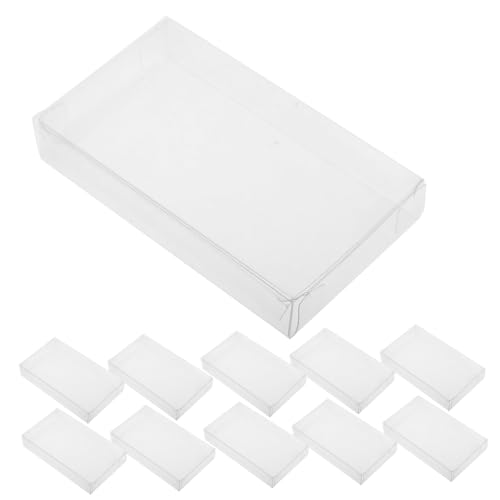 LALAFINA 10pcs Transparent Candy Boxes Plastic Card Cases for Wedding Party Christmas