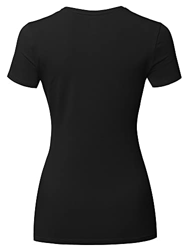 STARJJ-Womens-Basic-Active-Strethcy-Slim-Fit-Bodycon-V-Neck-Crewneck-Short-Sleeve-T-Shirt-Top-S-XL STARJJ-Womens-Basic-Active-Strethcy-Slim-Fit-Bodycon-V-Neck-Crewneck-Short-Sleeve-T-Shirt-Top-S-XL