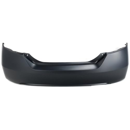 Bumper Cover 1pc Rear Primed without Parking Aid Sensor Holes
