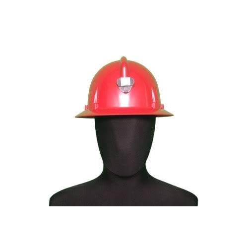 MSA Safety C211086 Topgard Chapeau de protection avec Fas-trac III Suspension avec support de lampe et support de cordon, Rouge