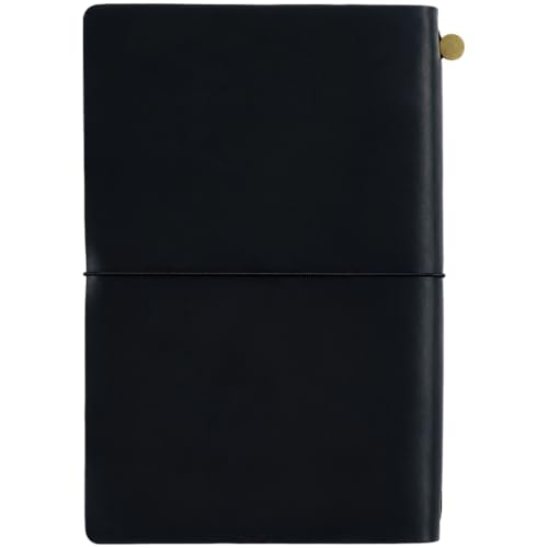 Image of TN Travel Notebook, Genuine Leather Refillable Travel Journal with A5 Paper Inserts, Vintage Crazy Horse Journal Diary Notebook for Writing, Planning, Personal Organizers for Work and Travel