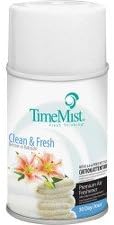 TimeMist Premium Metered Air Freshener Refill, Clean N Fresh, 6.6 oz Aerosol, 12/Carton