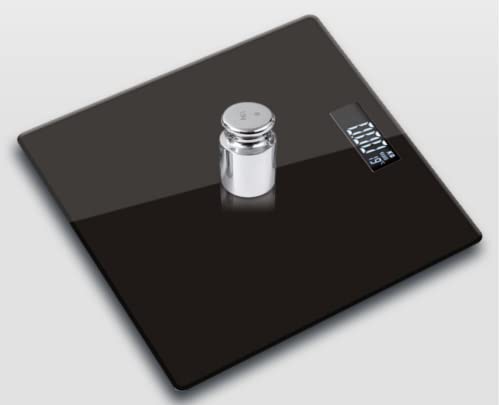 Black Smart Health Indicator Scale 22.83 * 11.81 * 12.60 In Battery Powered Led Light Display 0.55-396.83 Lb #TOP3